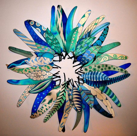 Mandalala No.167, " BLUE MOOD ", 2015, 60 x 60 cm